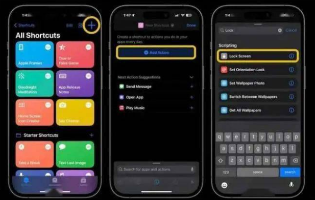 保山苹果14锁屏维修店分享iPhone14升级iOS16.4后如何创建锁屏快捷方式 
