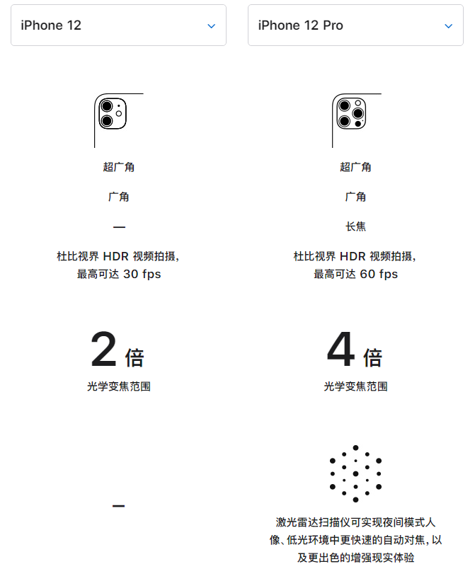 保山苹果手机维修分享苹果 iPhone 12 与 iPhone 12 Pro 选哪款 